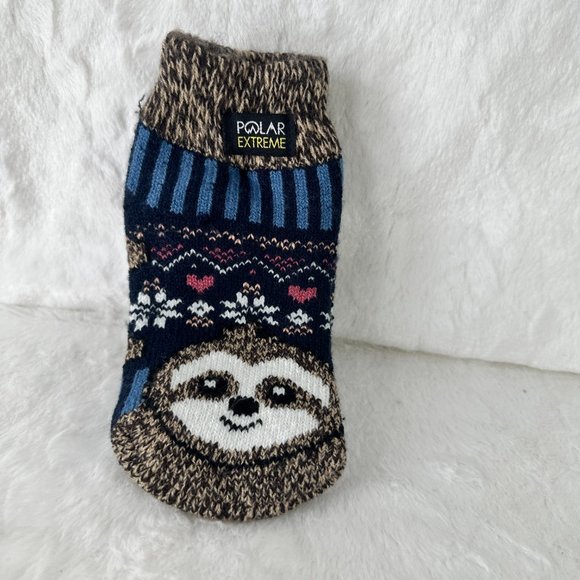 Polar Extreme Insulated Thermal Slipper Socks Kids Sloth - Picture 2 of 5